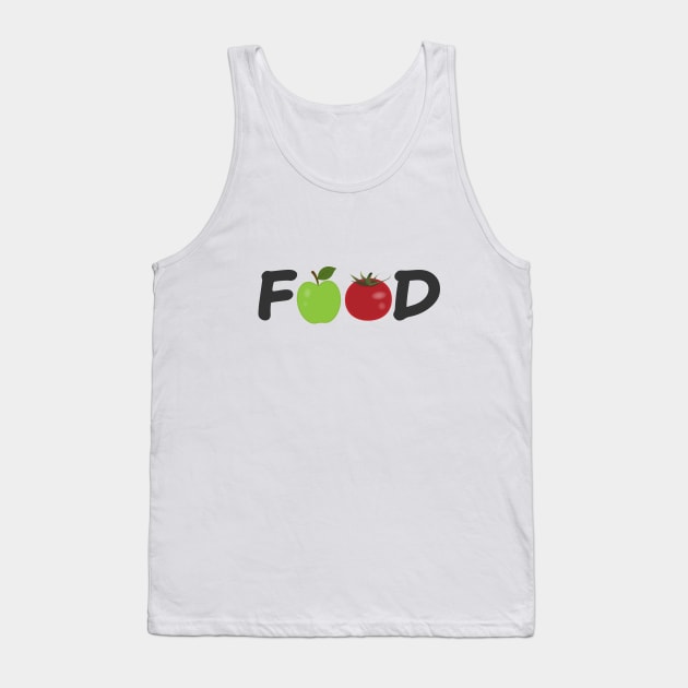 Food typographic logo art Tank Top by DinaShalash